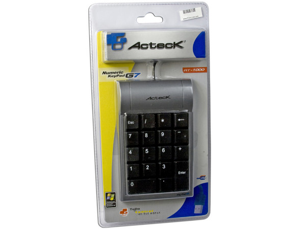 Acteck Keypad G7 Teclado Numérico Portátil, USB