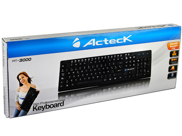 Teclado Acteck Media Soft Touch Key, PS/2. Color Negro