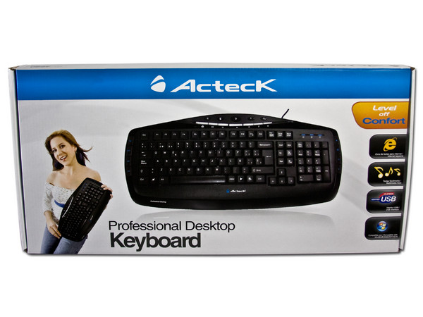 Teclado Acteck Professional Desktop, USB. Color Negro
