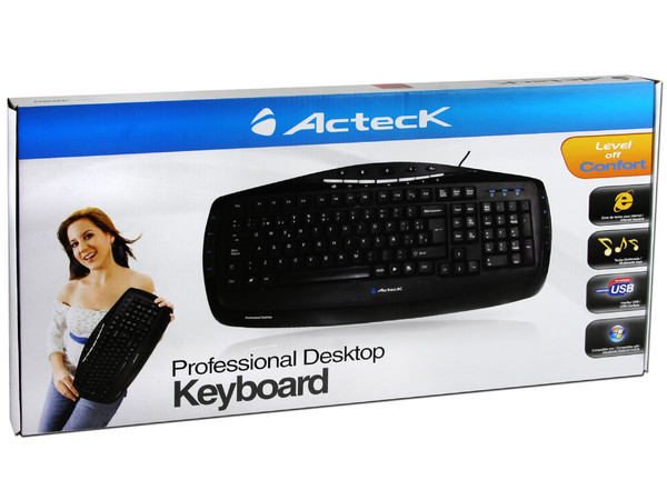 Teclado Acteck Professional Desktop, USB. Color Negro