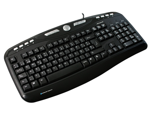 Teclado Acteck Multimedia SLX630 XP, PS/2. Color Negro