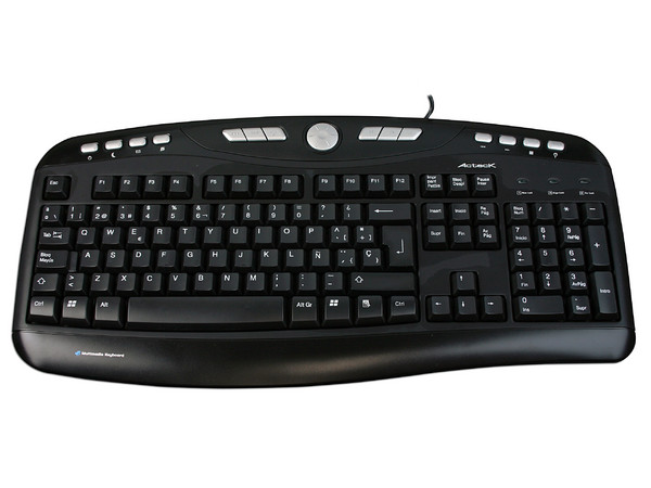 Teclado Acteck Multimedia SLX630 XP, PS/2. Color Negro