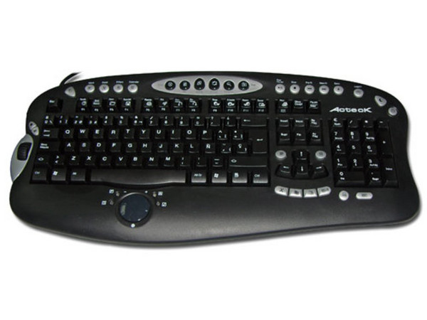 Teclado Acteck AT-7000XP Multimedia Smart Office XP, USB/PS/2. Color Negro con Plateado