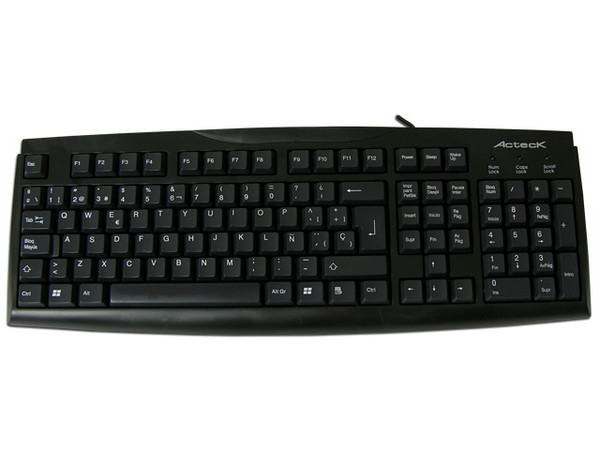 Teclado Acteck Standard AT 9900-1-N, PS/2, Color Negro