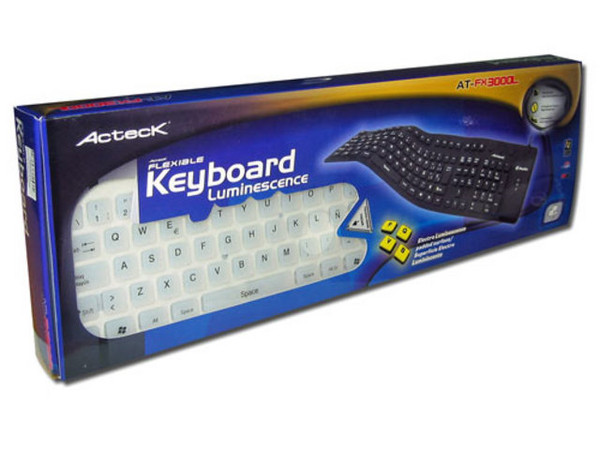 Teclado Acteck Flexible Luminiscente, USB y PS/2