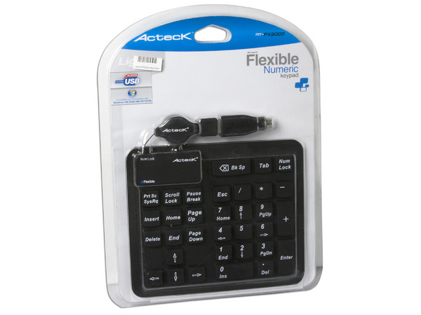 Teclado Numérico Acteck Flexible, USB