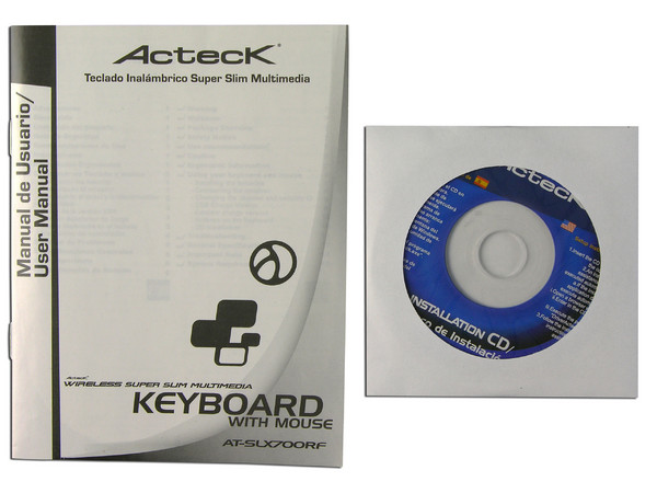 Teclado y Mouse inalámbrico Slim Acteck AT-SLX700RF, USB. Color Azul
