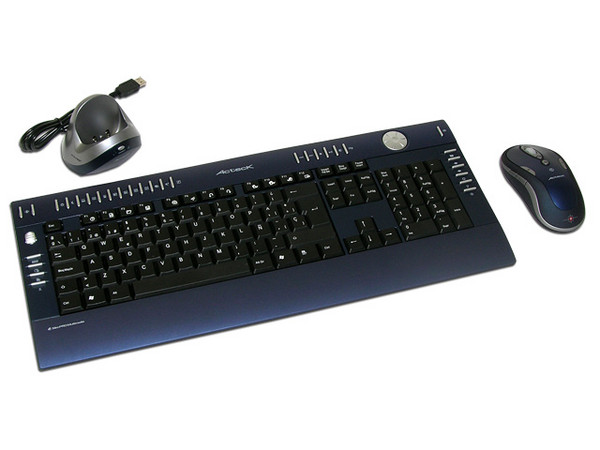 Teclado y Mouse inalámbrico Slim Acteck AT-SLX900RF, USB. Color Azul