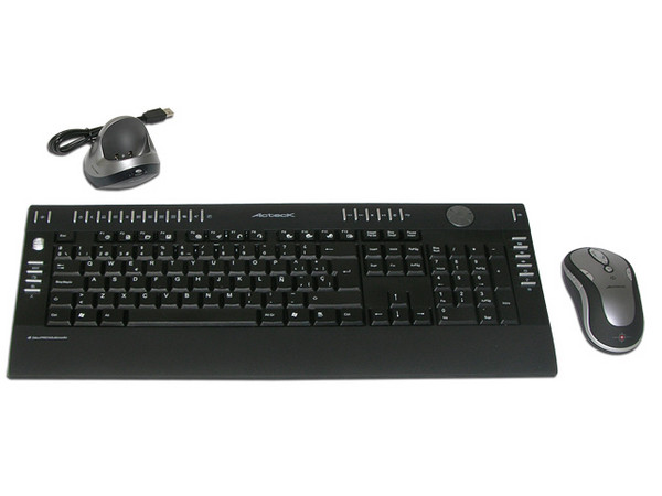 Teclado y Mouse inalámbrico Slim Acteck AT-SLX900RF, USB. Color Negro