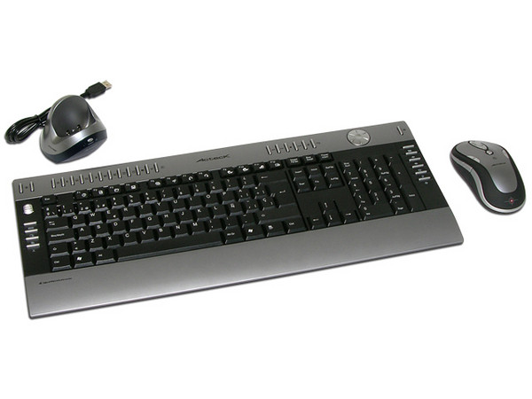 Teclado y Mouse inalámbrico Slim Acteck AT-SLX900RF, USB. Color Negro/Plateado