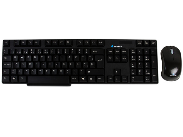 Teclado y Mouse inalámbricos Acteck AT-DSK550RF. Color Negro