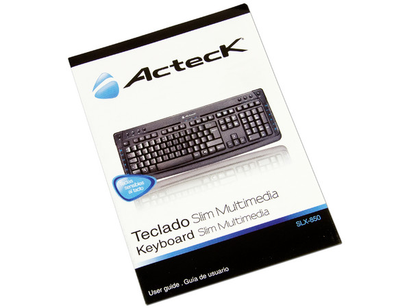 Teclado Acteck Slim Multimedia SLX-850, USB. Color Negro