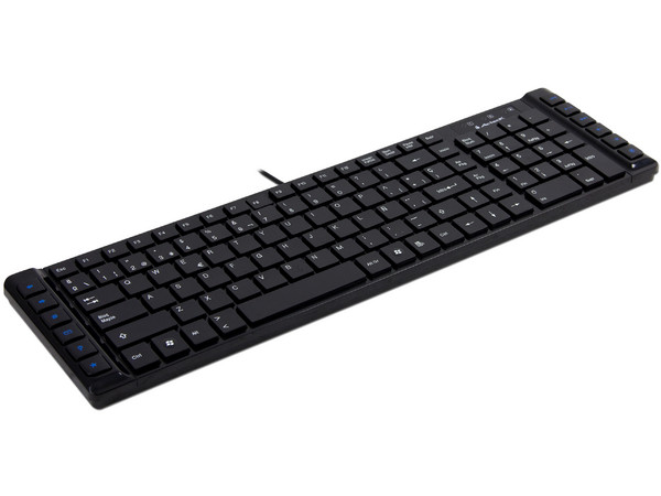 Teclado Acteck SLX950 Ultra Slim Multimedia, USB. Color Negro