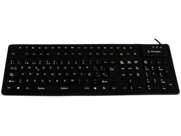 Teclado Flexible Acteck FX4000, USB. Color Negro
