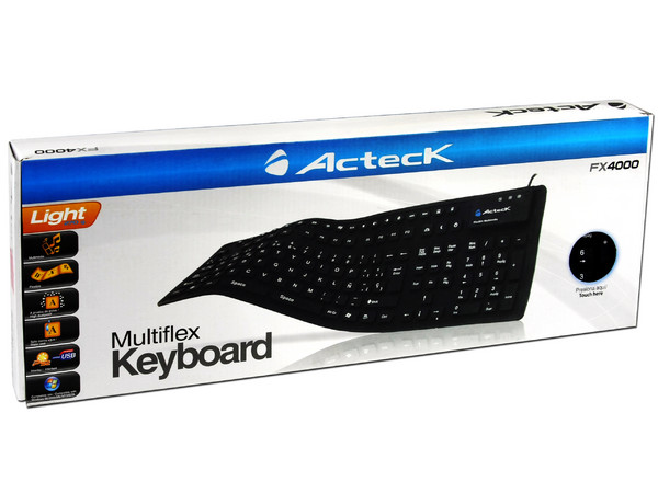 Teclado Flexible Acteck FX4000, USB. Color Negro