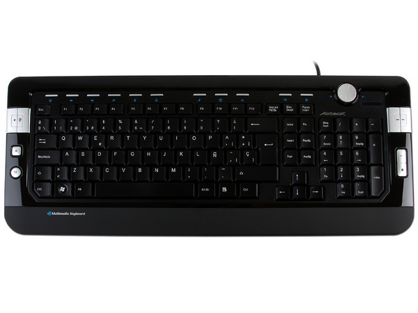 Teclado Acteck Deluxe Multimedia AT-SLX850, USB. Color Negro