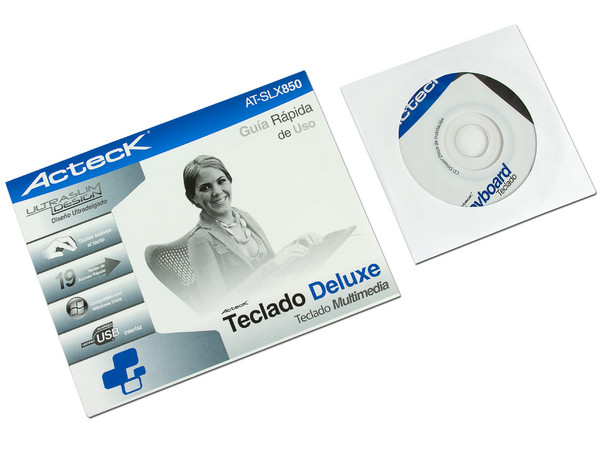 Teclado Acteck Deluxe Multimedia AT-SLX850, USB. Color Negro