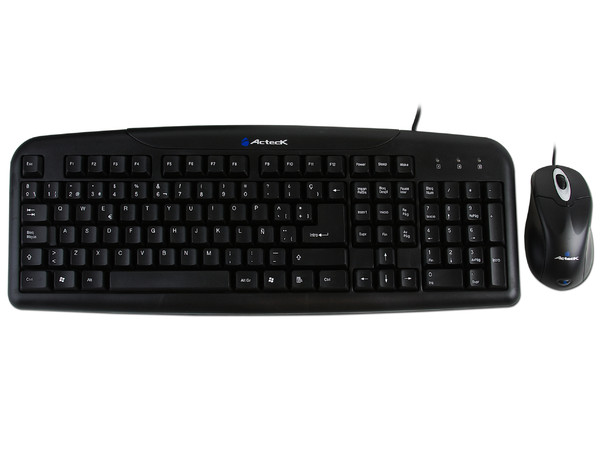 Teclado y Mouse óptico Acteck AK2-2300, PS/2