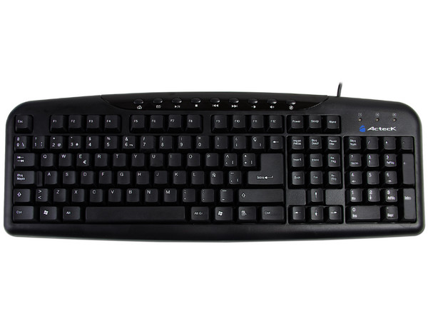 Teclado Acteck Media AT-3200, USB. Color Negro.