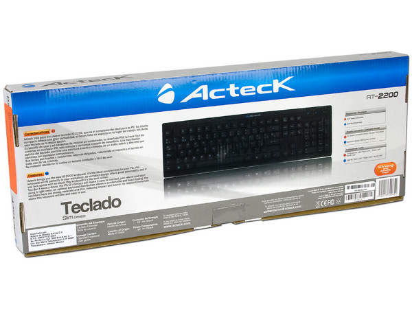 Teclado Acteck Slim Desktop, PS/2. Color Negro