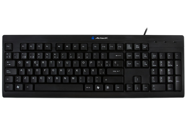 Teclado Acteck Slim Desktop, PS/2. Color Negro