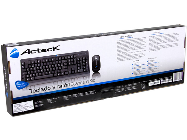 Teclado y Mouse óptico Acteck AK2-2200, USB