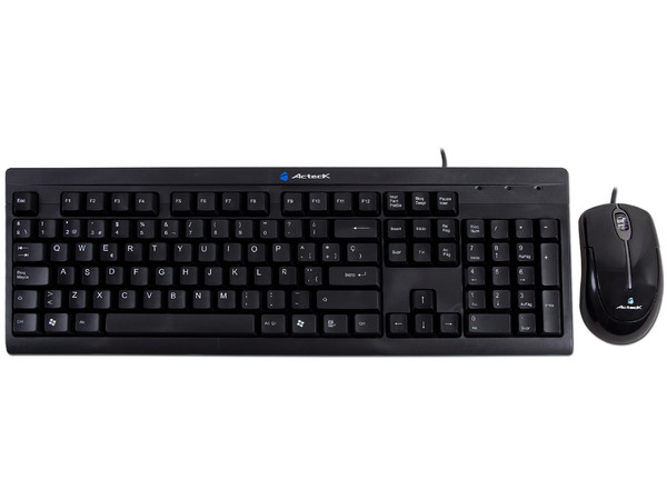 Teclado y Mouse óptico Acteck AK2-2200, USB
