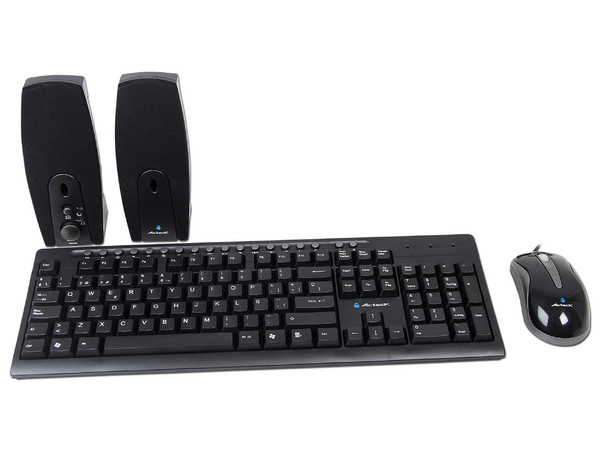 Kit 3 en 1 Acteck AK3-3000 de Teclado Multimedia, Mouse Óptico y Bocinas