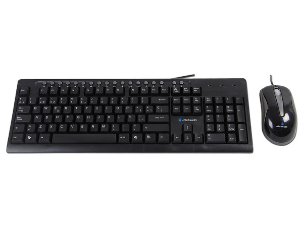 Kit 3 en 1 Acteck AK3-3000 de Teclado Multimedia, Mouse Óptico y Bocinas