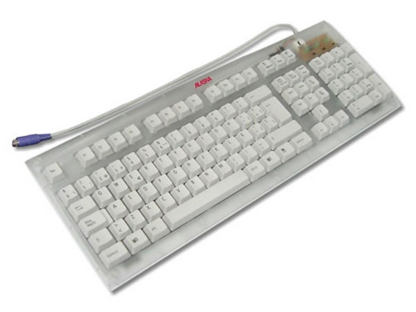 Teclado en Español ALASKA de ACER, Modelo VIDRO, PS/2, Translucido.
