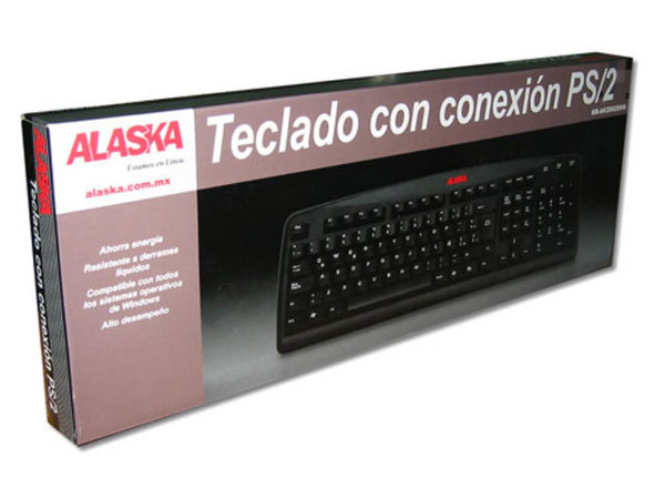 Teclado Alaska PS/2 en Español, Color Negro
