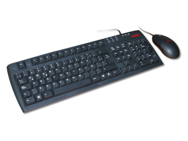 KIT Alaska: Teclado y Mouse Optico, Color Negro