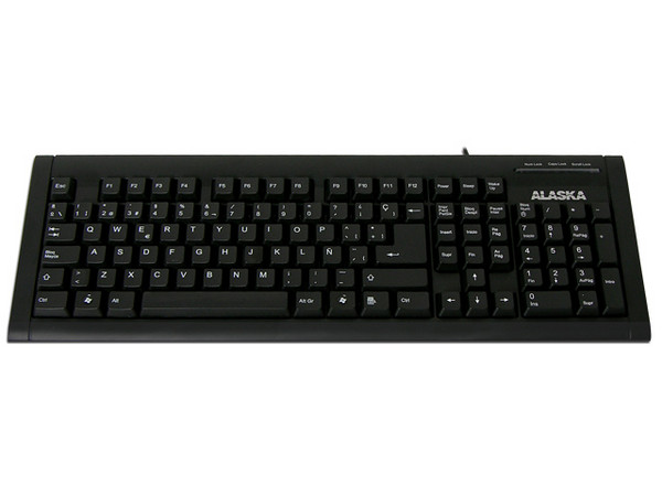 Teclado Alaska 660SP-PS2 en Español, PS/2. Color Negro