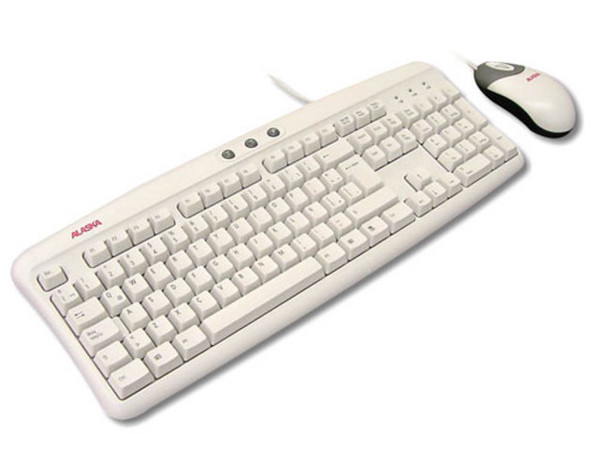 Paquete de Teclado y Mouse Optico marca Alaska
