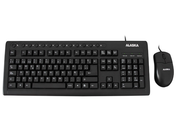 Teclado y Mouse USB Alaska con adaptadores a PS/2