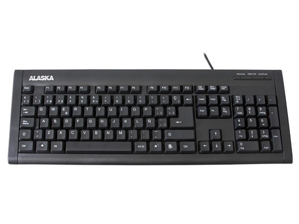Teclado Alaska USB, Color Negro.