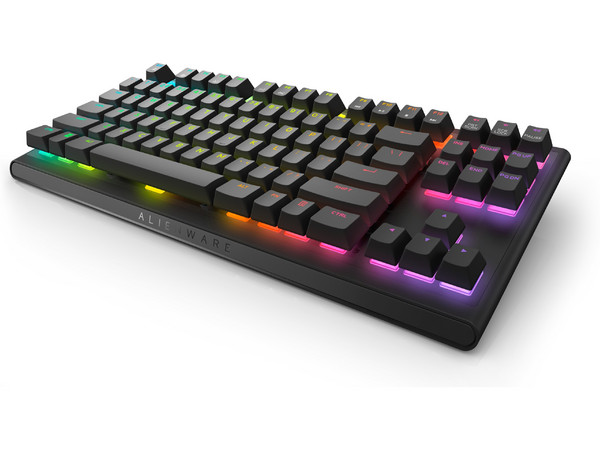 Teclado Mecánico Gamer Alienware AW420K, Iluminación RGB, Switch Cherry MX Red, USB, Versión en Ingles, Color Negro.