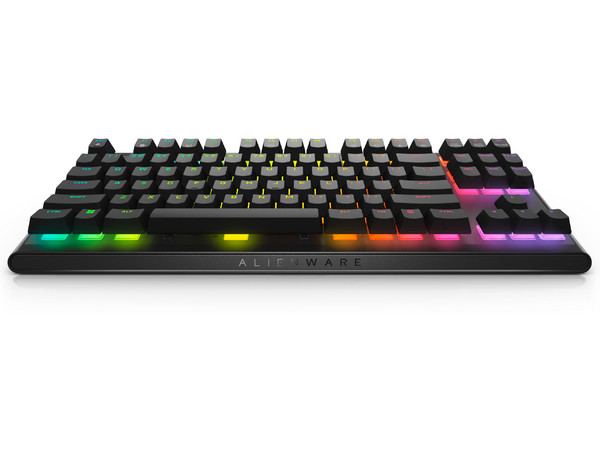 Teclado Mecánico Gamer Alienware AW420K, Iluminación RGB, Switch Cherry MX Red, USB, Versión en Ingles, Color Negro.