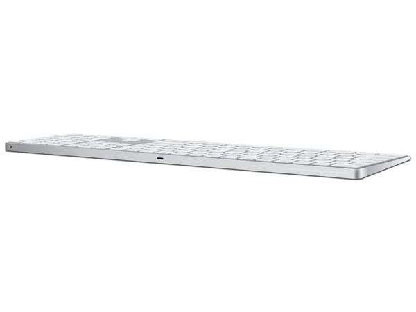 Teclado Apple Magic Keyboard, Inalámbrico, Bluetooth, Ingles, Teclado Numérico, Color Blanco.