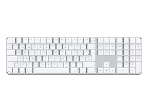 Teclado Apple Magic Keyboard Touch ID, Bluetooth, Teclado Numérico, Color Blanco.