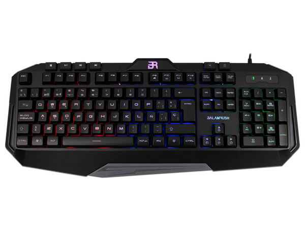 Teclado Gamer Gunfire Balam Rush, USB, LED con Retroalimentación de 3 colores, Color Negro.