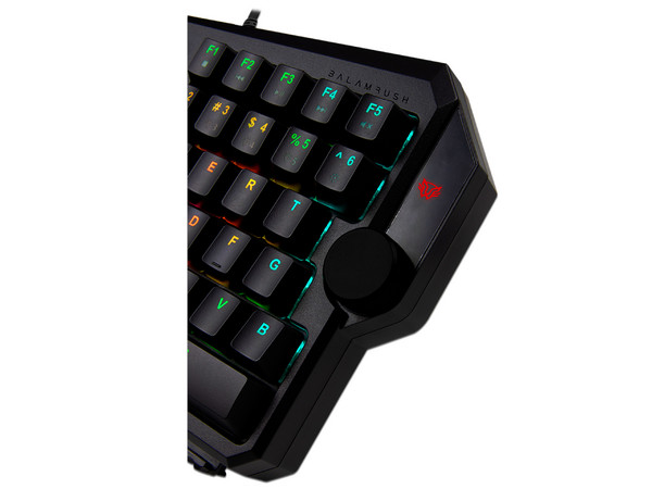 Teclado Mecánico Gamer BALAM RUSH GK540 de una Mano, Switch Azul, USB. Color Negro.