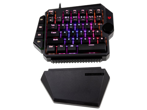 Teclado Mecánico Gamer BALAM RUSH GK540 de una Mano, Switch Azul, USB. Color Negro.
