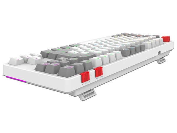 Teclado Mecánico Inalámbrico Gamer Balam Rush Level Pro GK990, Switch Outemu Red, Receptor USB, Bluetooth, Color Blanco.
