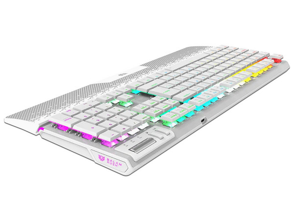 Teclado Gamer Inalámbrico DOMINATE EXPERT GK9791 Balam Rush Legend Series, Multidispositivo, Color Blanco.