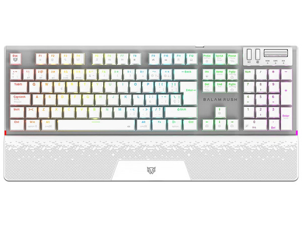 Teclado Gamer Inalámbrico DOMINATE EXPERT GK9791 Balam Rush Legend Series, Multidispositivo, Color Blanco.