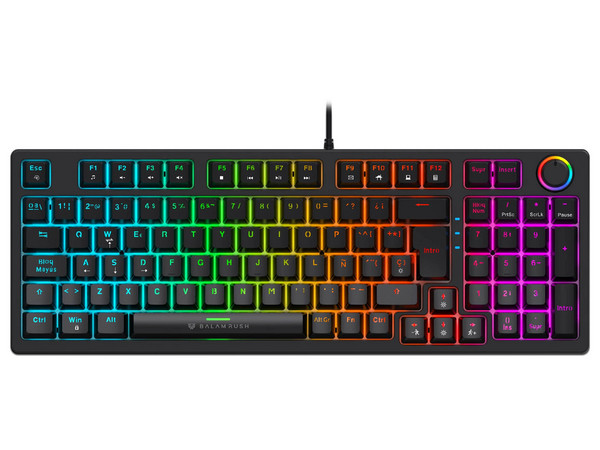 Teclado Gamer Mecánico Balam Rush Dominate X Pro GK777, Iluminación RGB, Switch Rojo, USB Tipo A. Color Negro. (Versión en Español).