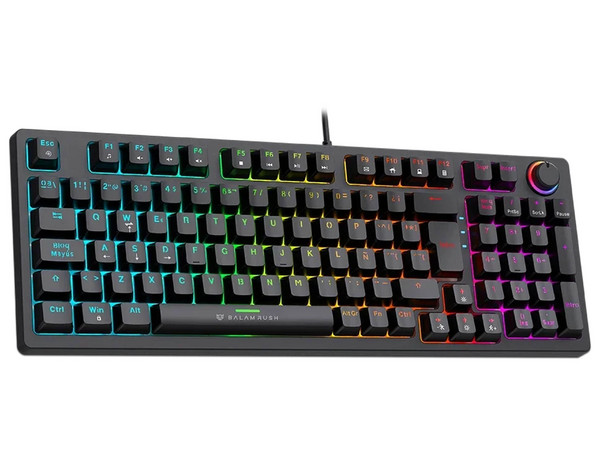 Teclado Gamer Mecánico Balam Rush Dominate X Pro GK777, Iluminación RGB, Switch Rojo, USB Tipo A. Color Negro. (Versión en Español).