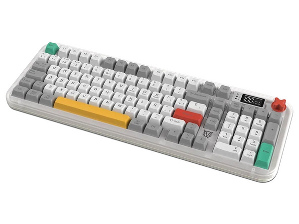 Teclado Inalámbrico Gamer Balam Rush Warstrike Frost KG500FI, Retroiluminación RGB, 26 Teclas Anti-ghosting, Receptor USB, Bluetooth 5.4. Color Blanco. (Versión en Español).