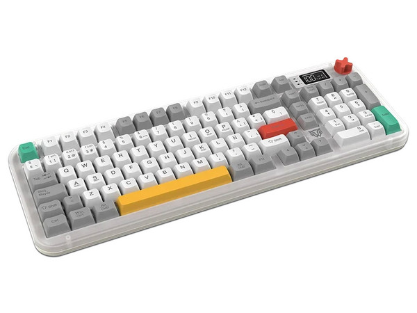 Teclado Inalámbrico Gamer Balam Rush Warstrike Frost KG500FI, Retroiluminación RGB, 26 Teclas Anti-ghosting, Receptor USB, Bluetooth 5.4. Color Blanco. (Versión en Español).